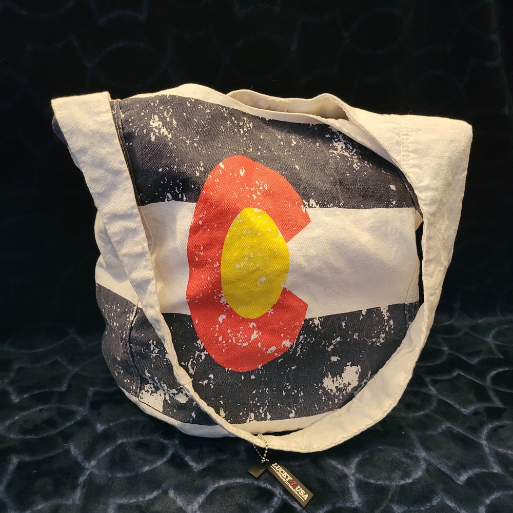 Breckenridge Tote Bag - Red, Yellow, White, Blue